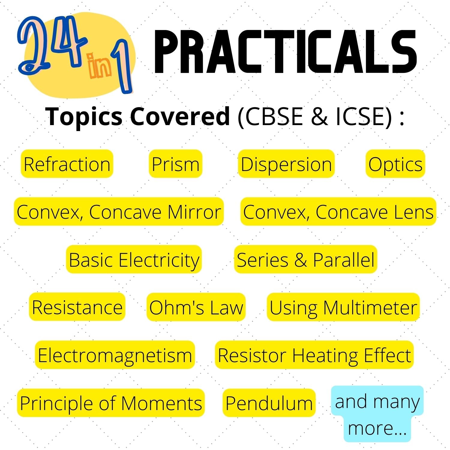 Physics Practicals Kit for Class 10